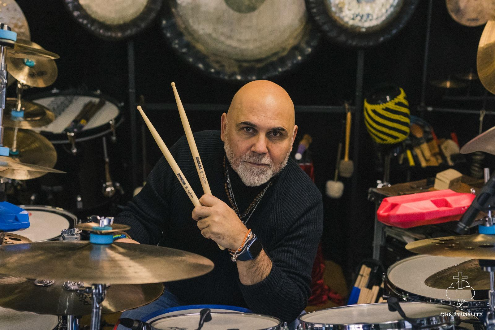 Tony Liotta at the drum kit